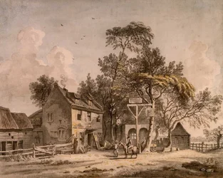 Een openbaar huis door Paul Sandby, RA