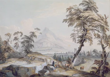 Italiaans Landschap met Reizigers, nr.1