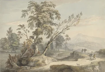 Italiaans Landschap met Reizigers nr.2, c.1760