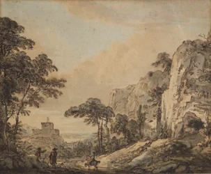 Landschap met ruiter