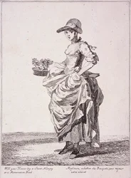 Boeket en memoboekverkoper, Kreten van Londen, 1760