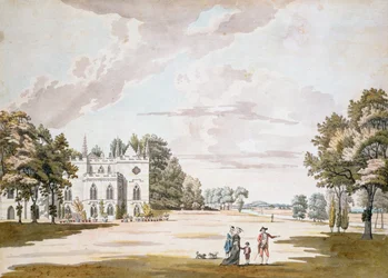 De zuidkant van Strawberry Hill, 18e eeuw