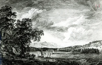 Uitzicht op de Hudson Rivier van Pakepsey