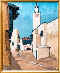 Gezicht op Sidi-Bou-Saïd (olieverf op doek)