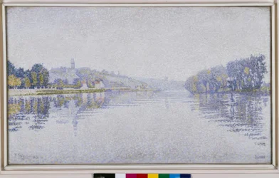 Oevers van de rivier. De Seine bij Herblay