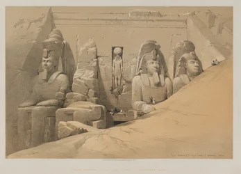 Egypte en Nubië, Deel II: Voorgevel van de Grote Tempel van Aboo Simbel, Nubië