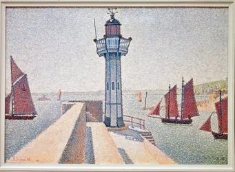 De vuurtoren van Portrieux (olieverf op doek)