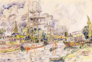 De haven van Landerneau