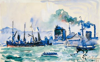 Uitzicht over de haven van Boulogne-sur-Mer