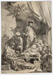 De heiligen Cosmas en Damian, zieken verzorgend