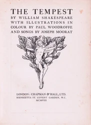 Titelpagina ontwerp, illustratie uit De Storm, 1908