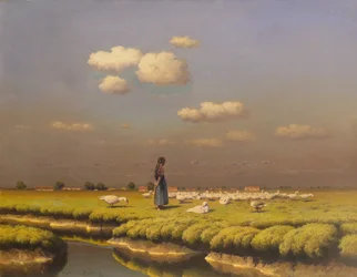 Landschap met ganzenmeisje