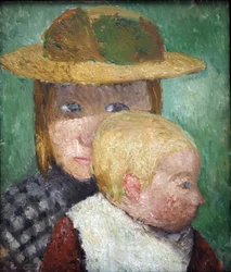 Kinderen in de zon, c.1903 (tempera op karton)