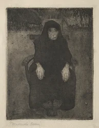 Zittende Oude Vrouw