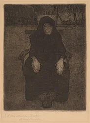 Zittende Oude Vrouw