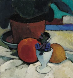 Stilleven met plant en eierdop, ca. 1905