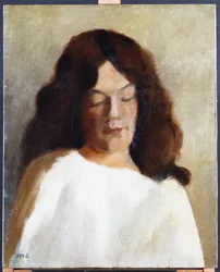 Jonge vrouw met los haar, ca. 1897