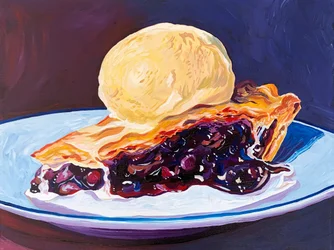 Bessentaart met ijs
