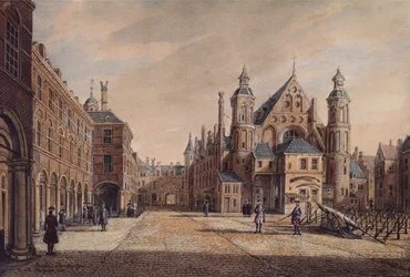 Een Uitzicht op het Binnenhof, Den Haag