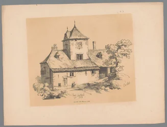 Gezicht op een landhuis te Elsene