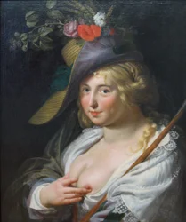 De blonde herderin