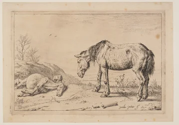 Het versleten paard, (La Mazette), uit Serie paarden