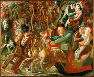 Carnaval - van winter naar zomer (olieverf op doek)