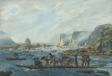 Een Veerscène op de Susquehanna bij Wright
