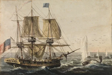 Het aanvullen van de scheepsvoorraad met kabeljauw voor de kust van Newfoundland, 1811-ca. 1813