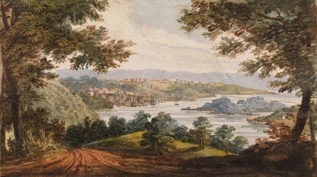 Washington en Georgetown vanaf de Alexandria Road, 1811-ca. 1813