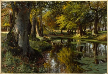 P. Mönsted, nazomer bij de bosbeek