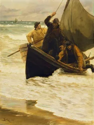 Visser die naar huis terugkeert, Skagen, 1885