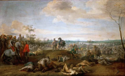 Slagveld, scène uit de Dertigjarige Oorlog