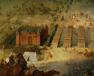 Dertigjarige Oorlog : De slag bij Diedenhofen in 1639, toen generaal graaf Piccolomini van de Liga de Franse troepen versloeg ...