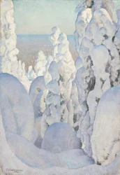 Winterlandschap in Kinahmi, 1923
