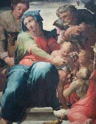 Heilige familie met Sint Catharina van Alexandrië
