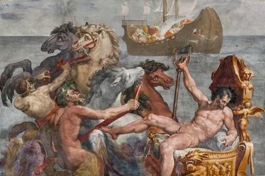 Neptunus en het schip van Ulysses (detail)