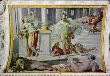 Ulysses en Circe, circa 1550 (fresco)