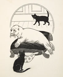 Een gedomesticeerde zeehond, uit Honderd anekdotes van dieren, pub. 1924