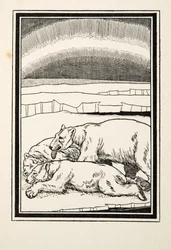 Moederlijke Genegenheid, uit Honderd Anekdotes van Dieren, uitgegeven 1924