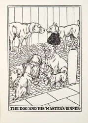De hond en het diner van zijn meester, uit Fontaine Fabels, uitgegeven 1905