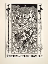 De vos en de braamstruik, uit Honderd fabels van Aesopus, uitgegeven 1903