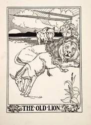 De oude leeuw, uit Honderd fabels van Aesopus