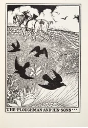 De Ploeger en zijn Zonen, uit Fontaine Fabels, uitgegeven 1905