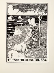 De Herder en de Zee, uit Fontaine Fabels, uitgegeven 1905