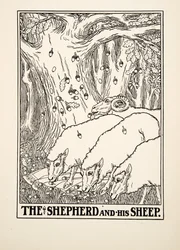 De herder en zijn schapen, uit Honderd fabels van Aesopus, pub. 1903
