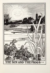 De zon en de kikkers, uit Fontaine Fabels, uitgegeven 1905
