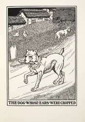 De Hond wiens Oren waren Geknipt, uit Fontaine Fabels, uitgegeven 1905