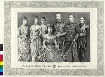 De latere koning van Engeland Britse koninklijke familie 1888