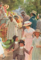 Illustratie voor Adam Bede door George Eliot (kleurenlitho)